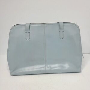Latico Shoulder Work Laptop Bag Light Blue Leather Zip Around Organizer Large US